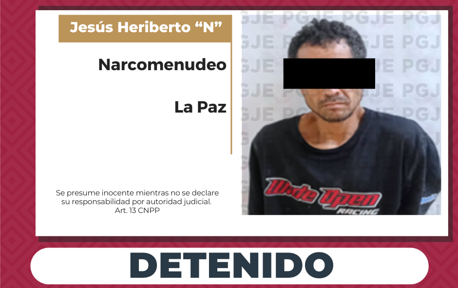 Detenido con 1,500 dosis de cristal en La Paz