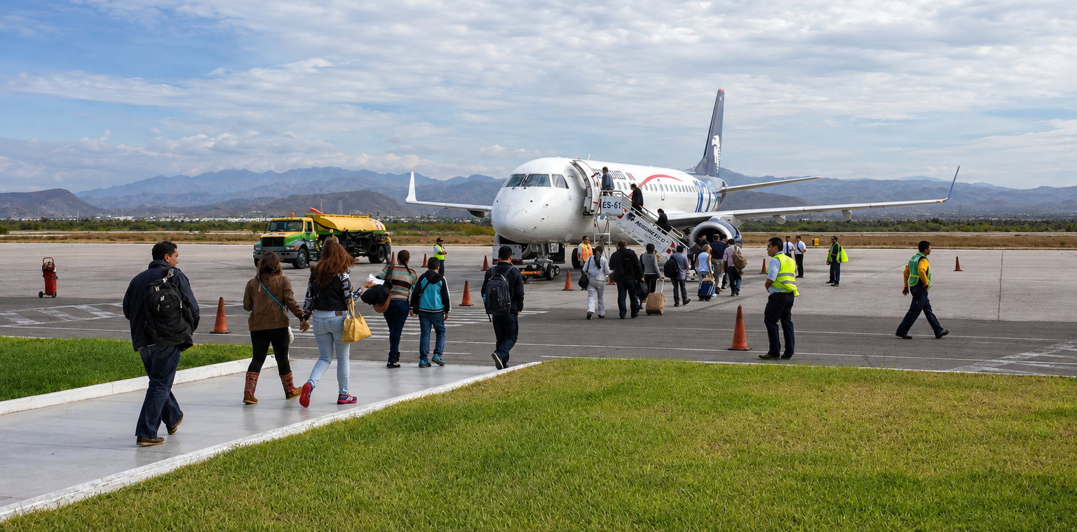 Aeroméxico incrementará frecuencias entre La Paz y Ciudad de México: SETUE