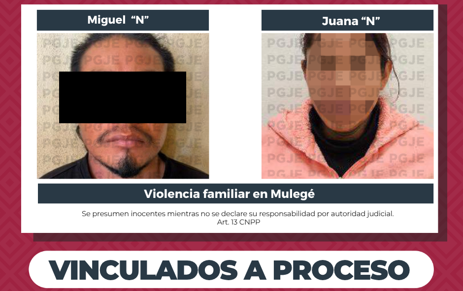 Vinculan a proceso a 2 personas por violencia familiar en agravio de 2 menores