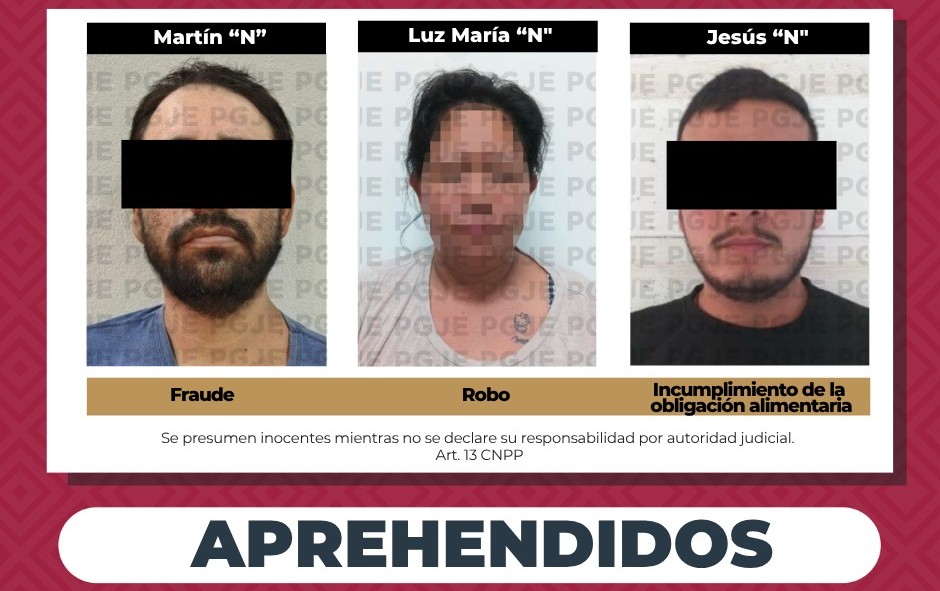 Aprehenden a 3 personas por diversos delitos en BCS