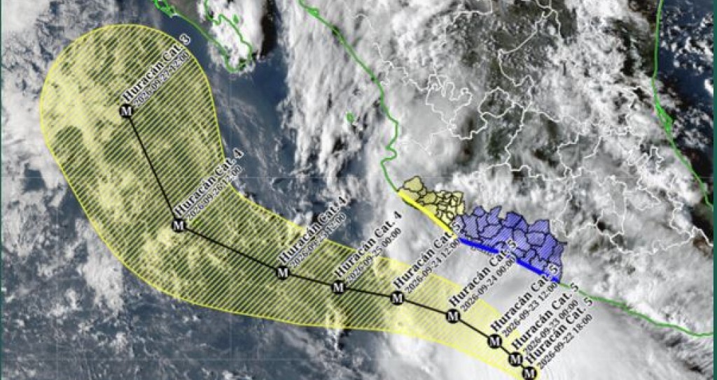 Se mantiene el huracán “Polo” de categoría 4 paralelo a las costas de Guerrero y Michoacán