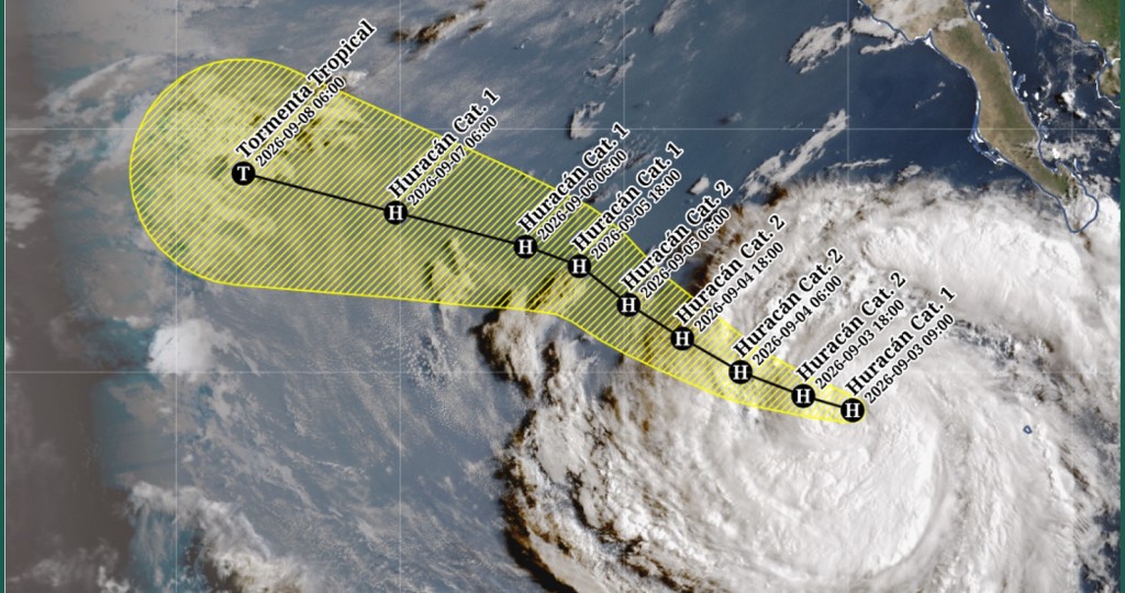 Se ubica a 660 km de CSL el huracán “Marie” en categoría 1