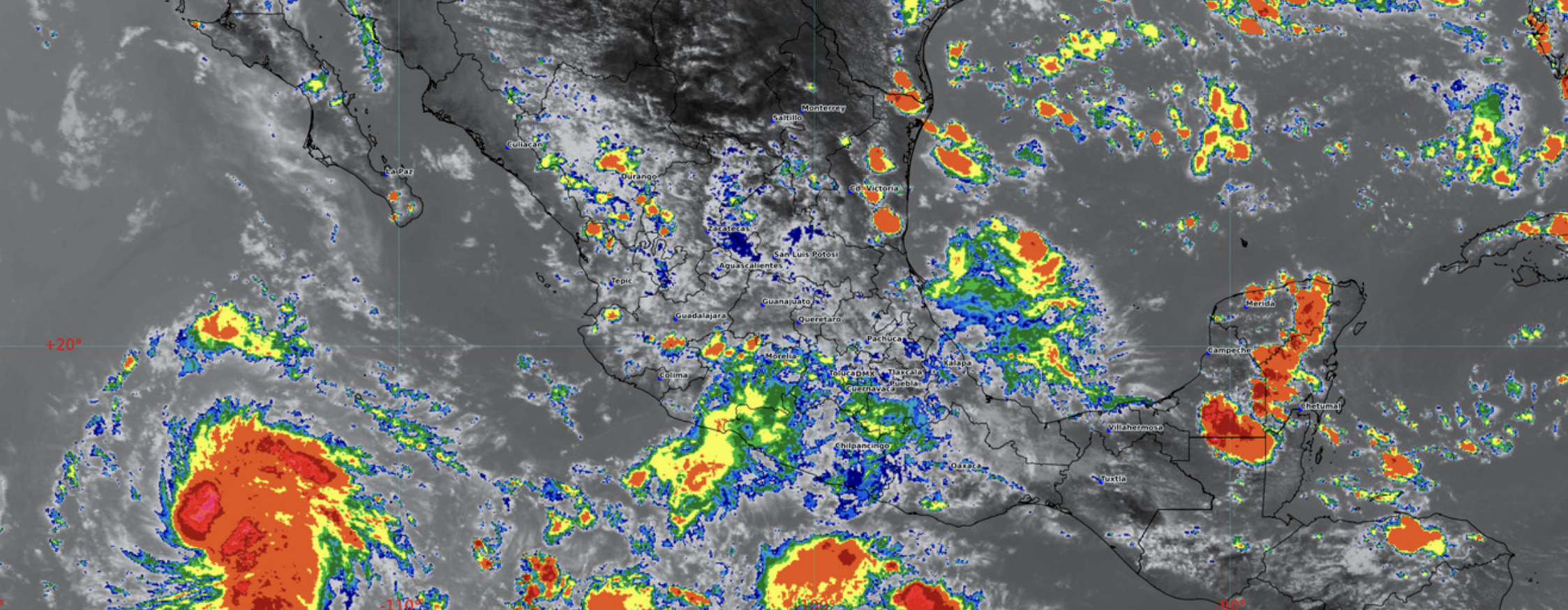 Prevé Protección Civil lluvias por monzón mexicano en Los Cabos; depresión 14-E no representa riesgo