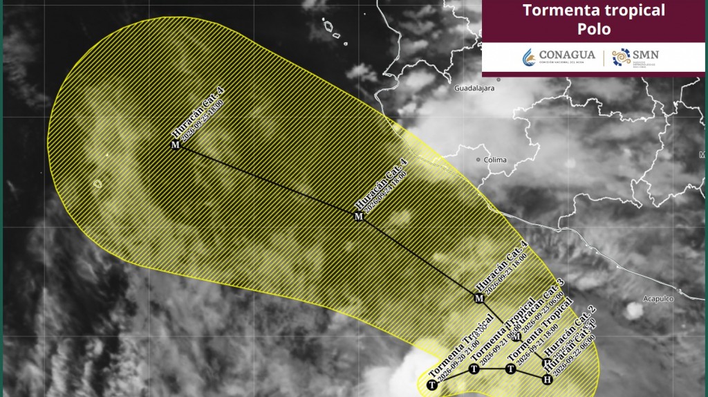 La depresión tropical 17-E se ha intensificado a la tormenta tropical “Polo”