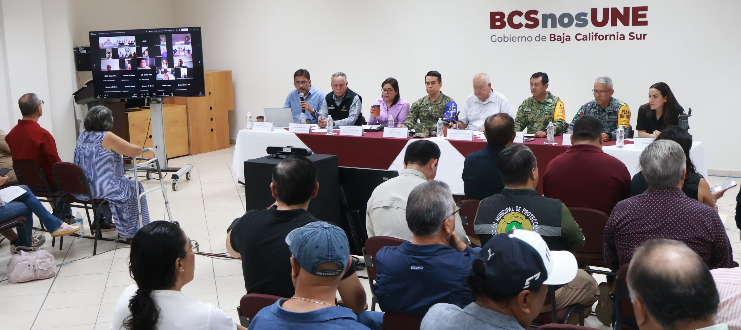 Actualiza Consejo Estatal de Protección Civil situación por lluvias en BCS Actualiza Consejo Estatal de Protección Civil situación por lluvias en BCS