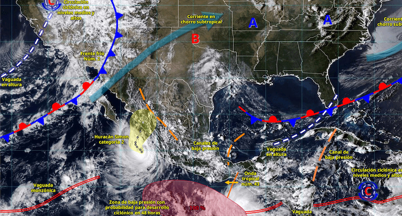Llega primer frente frío por el noroeste; lluvias mínimas esta semana y baja un poco el calor, el pronóstico para BCS