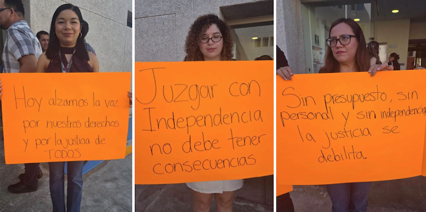 Trabajadores del Poder Judicial de la Federación de La Paz exigen condiciones laborales dignas e independencia
