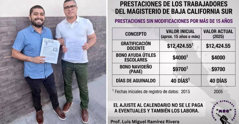 Disidencia magisterial pide a diputados que presupuesto estatal 2027 ‘descongele’ prestaciones