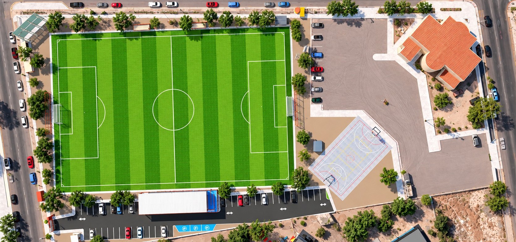 Anuncia gobierno de BCS inversión conjunta para empastar el campo de futbol del SNTE en La Paz