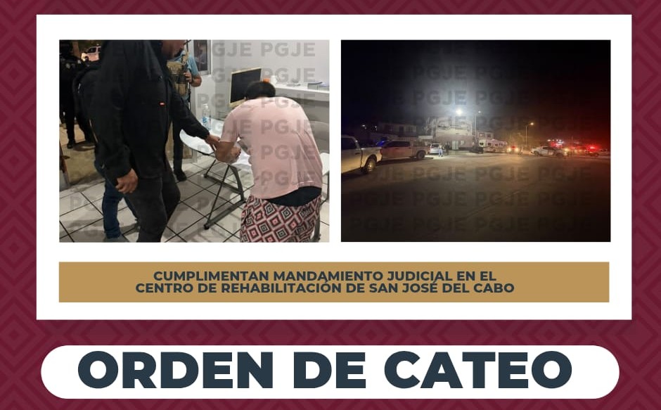 Realizó PGJE orden de cateo en centro de rehabilitación de SJC