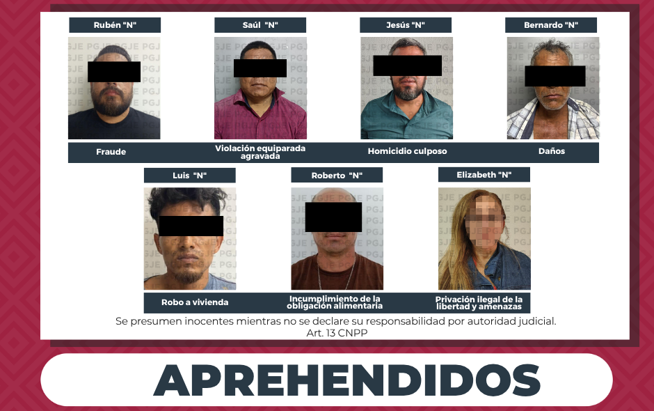 Aprehenden a 7 personas por diversos delitos en BCS