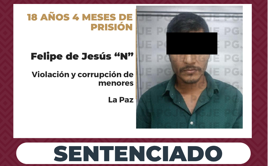 Sentenciado a más de 18 años de prisión para culpable de 3 cargos de delitos sexuales en La Paz