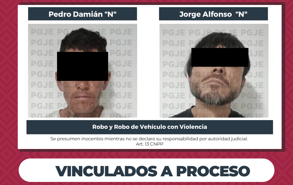 Vinculan a proceso contra imputados por robo y robo de vehículo con violencia en La Paz