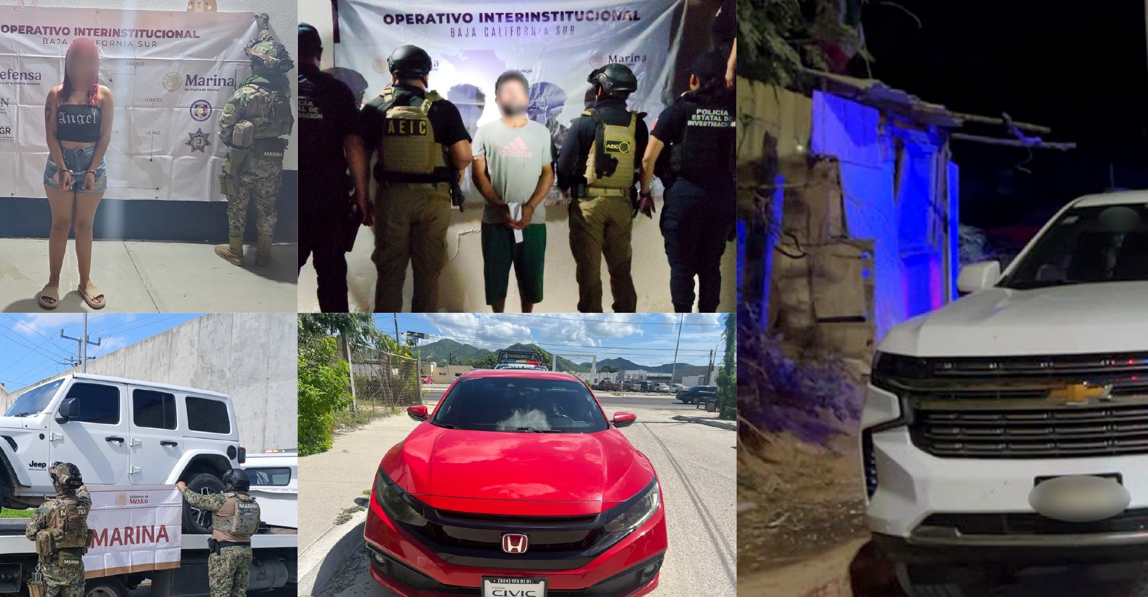 Detienen a 3 personas y recuperan 4 vehículos robados en Los Cabos y La Paz