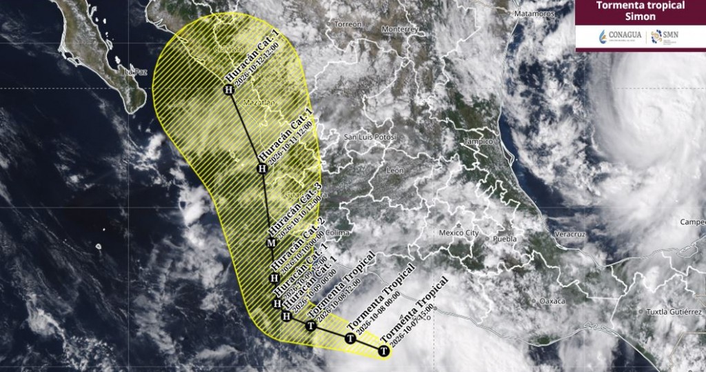 Se formó la tormenta tropical “Simón” a partir de la depresión tropical 20-E frente a costas del Pacífico sur mexicano Se formó la tormenta tropical “Simón” a partir de la depresión tropical 20-E frente a costas del Pacífico sur mexicano