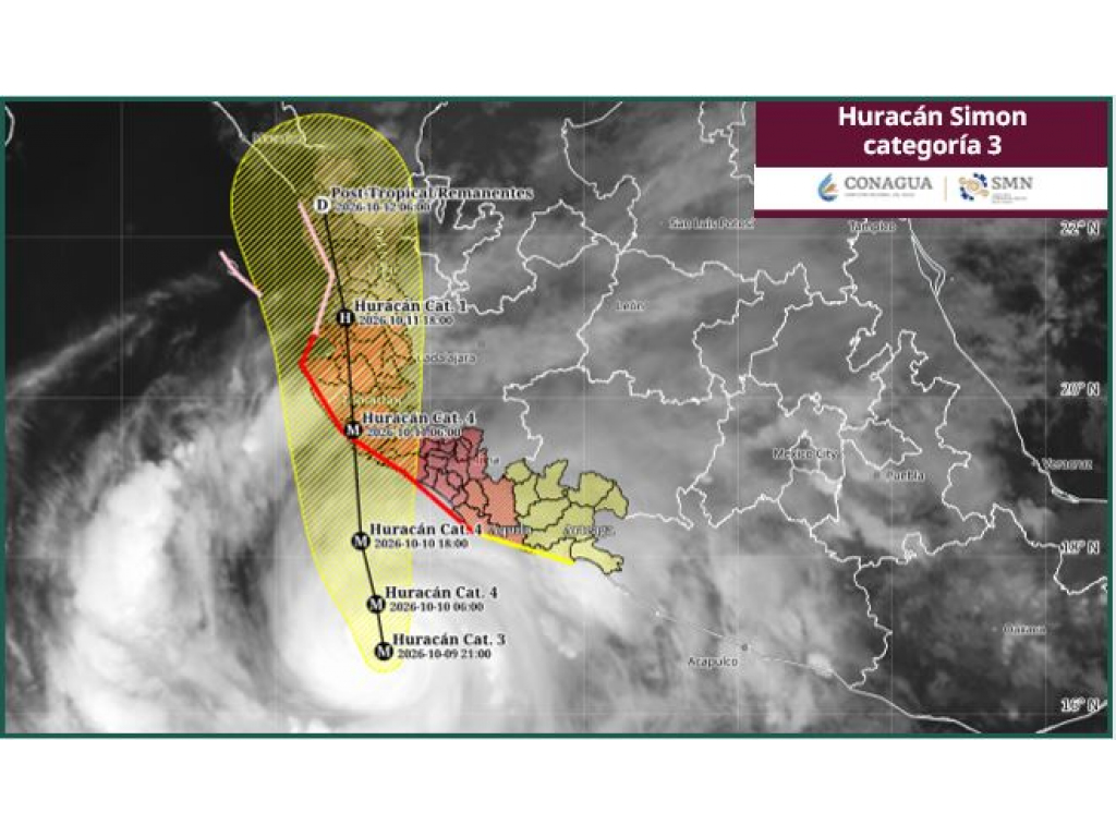 “Simón” se ha intensificado a huracán categoría 3