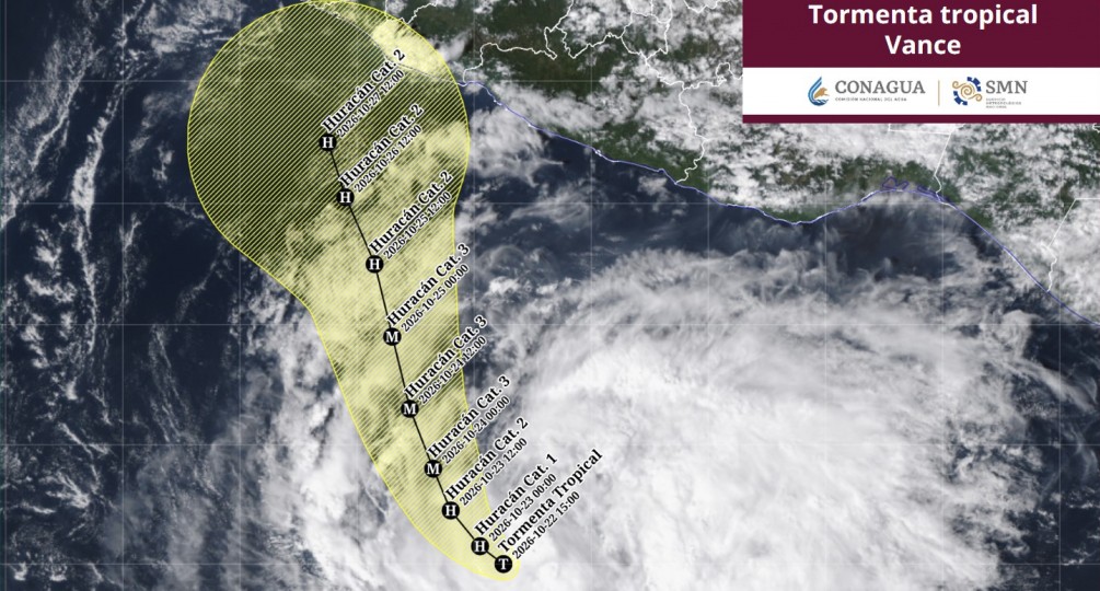 La tormenta tropical “Vance” continúa fortaleciéndose; por el momento no afecta al país La tormenta tropical “Vance” continúa fortaleciéndose; por el momento no afecta al país
