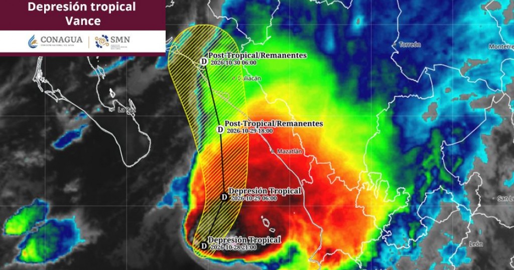 Se mantiene “Vance” como depresión tropical