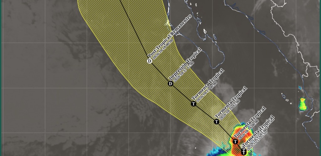 La tormenta tropical “Simón” se encuentra estacionaria al suroeste de las costas de Jalisco